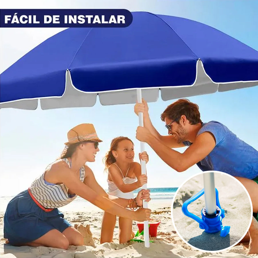 Sombrilla de Playa 2,2m con Protección UV Calidad Superior