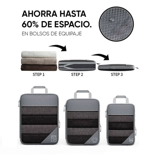 Set de 5 Bolsas Organizadoras para Viaje Milhome