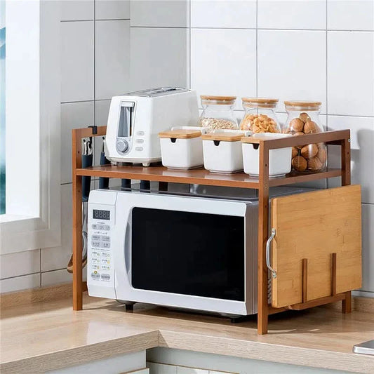 Organizador de Cocina 1 Estante de Bambú Milhome