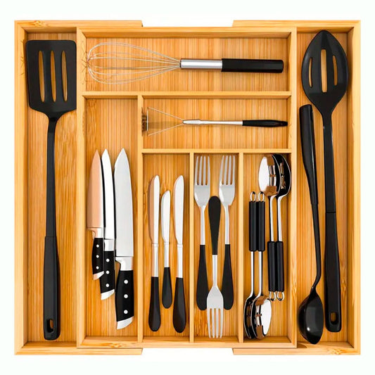 Organizador Multifuncional Extensible de Bambú